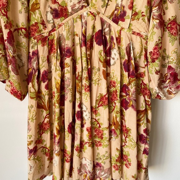 NEW Free People Beck Mini Dress In Warm Tea Combo - Picture 13 of 15